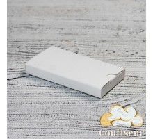 Коробка для плитки шоколаду біла без віконця, 116*65*15