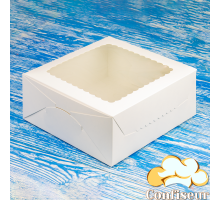 Коробка для торта 250*250*100 біла (крейдований картон)