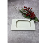 Коробка для плитки шоколада белая с окошком, 160*80*15