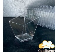 Cups Biju square 60 ml transparent