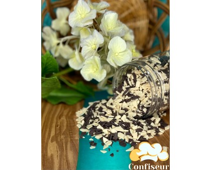 Шоколадний декор "Уламки мікс чорно-білі"