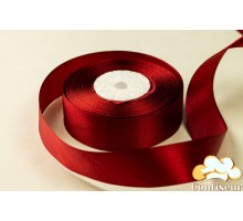 Satin ribbon 25 mm, single-sided, color - Burgundy
