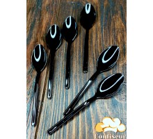 Mini spoon, black, 100 mm