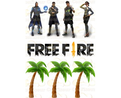 Вафельна картинка "Free Fire" -1