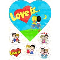 Вафельная картинка "Love is" -23