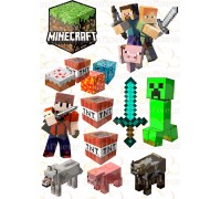 Вафельна картинка "Minecraft" -37