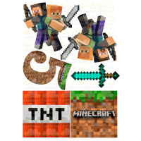 Вафельна картинка "Minecraft" -38