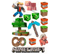 Вафельна картинка "Minecraft" -39