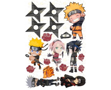 Edible waffle picture "Naruto"