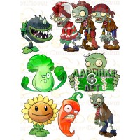 Вафельна картинка "Plants Vs Zombies"-5