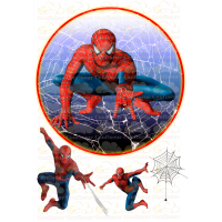 Edible waffle picture "Spiderman"-26