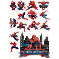 Edible waffle picture "Spiderman"-28