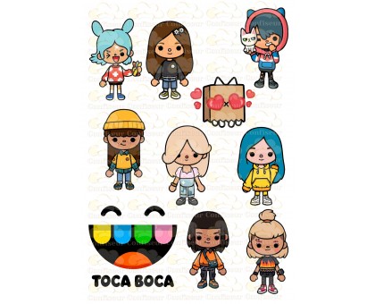 Вафельна картинка "Toca Boca"-4