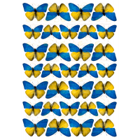 Edible waffle picture "Butterflies"-33