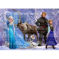 Edible waffle picture "Frozen"-18