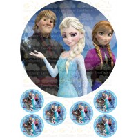 Edible waffle picture "Frozen"-21