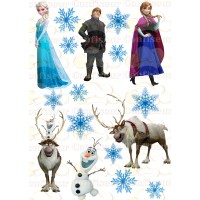 Edible waffle picture "Frozen"-24