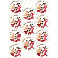 Edible waffle picture "Cossacks"-8
