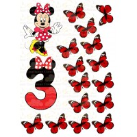 Edible waffle picture "Minnie Mouse"-24