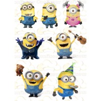 Edible waffle picture "Minions"-9