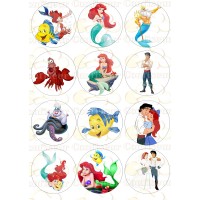 Edible waffle picture "Mermaid"-5