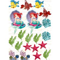 Edible waffle picture "Mermaid"-6