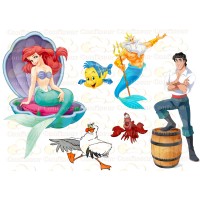 Edible waffle picture "Mermaid"-7