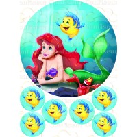 Edible waffle picture "Mermaid"-8