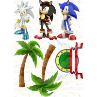 Edible waffle picture "Sonic"-4