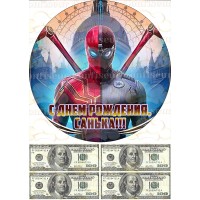 Edible waffle picture "Spiderman"-24