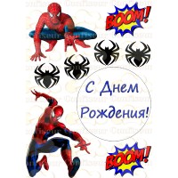 Edible waffle picture "Spiderman"-25