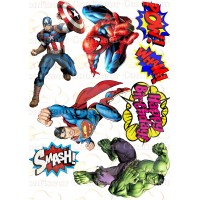 Edible waffle picture "Super Heroes" -26