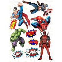 Edible waffle picture "Super Heroes" -27
