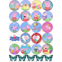 Edible waffle picture "Peppa Pig"-11