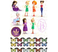 Edible waffle picture Princesses