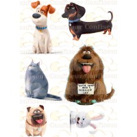 Edible waffle picture "The Secret Life of Pets"-1