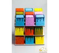 Rubik's Cube stand with 3 tiers (white fiberboard)
