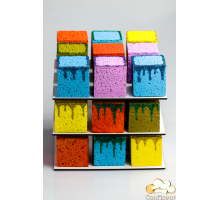 Стенд Кубик-Рубік на 3 яруси (біле ДВП)