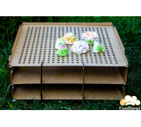 Сушка для пряників, зефіру, макаронс (ДВП) з перфорованими полицями (3 полиці)