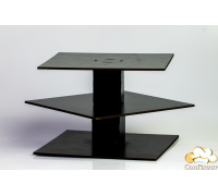 Rubik's Cube Stand with 3 tiers (black fiberboard)