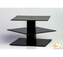 Стенд Кубик-Рубік на 3 яруси (чорне ДВП)