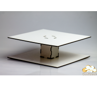 Rubik's Cube stand with 2 tiers (white fiberboard)