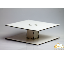 Стенд Кубик-Рубік на 2 яруси (біле ДВП)