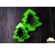 Набор вирубок для печива та пряників Ялинка (набір 2 шт) 4 розміри