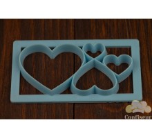 Confectionery mold for decoration (hearts)