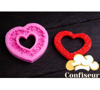 Молд силіконовий "Серце з троянд" 160*160 мм