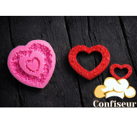 Молд силіконовий "Серце в серці" 160*160 мм