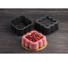 Форма силіконова для бенто "Хвиля квадрат" 100*100мм h-65мм