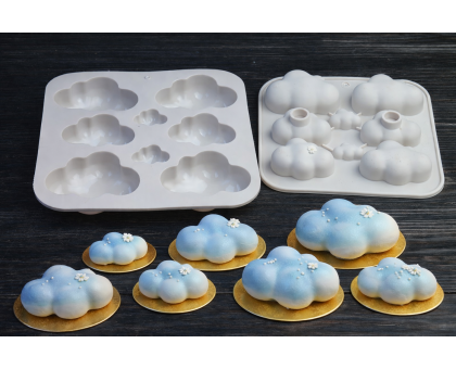 Силіконовая форма для шоколада  "Хмарка" на 8 осередків