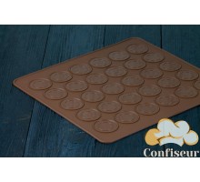 Silicone mat for makarons with edge